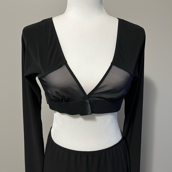 Joseph Ribkoff Shadow Sleeve Style 143431 Black Crop Sheer - Picture 6 of 16